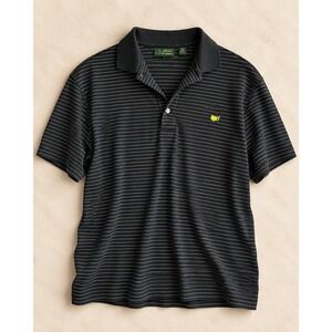 Amen Corner Masters Golf Polo Shirt Mens XL Pima Cotton Striped Navy Blue